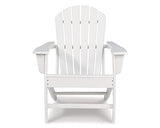 Signature Design by Ashley Sundown Treasure Outdoor Patio HDPE Weather Resistant Adirondack Chair, White Signature Design by Ashley