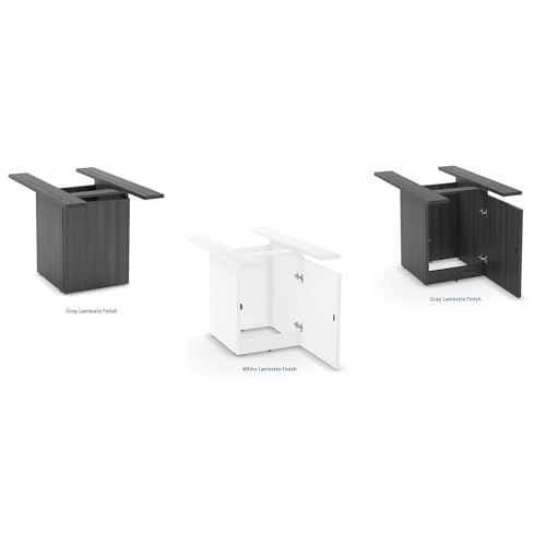 New Espresso Laminate Finish 12ft Modern Conference Table Wood Boat Shaped Square Storage Cube Legs Doors Grommets Desk Base Meeting Room Racetrack Office Business Furniture 142''L x 47-32''W x 29''H WoodArtSupply