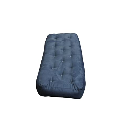 Maykoosh 21x54 Loveseat Ottoman Mattress - Blue Microfiber Futon Mattress - 7" Thick Comfort Maykoosh