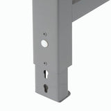 Global Industrial Adjustable Height Workbench C-Channel Leg, 96" W x 36" D, 1-3/4" Birch Top with Square Edge, 2000 Lbs. Capacity, Gray Frame, Industrial Workbench Global Industrial