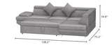 Sofa Bed Sectional Sofa Futon Sofa Bed Sleeper Sofa for Living Room Furniture Set Modern Sofa Set Corner Sofa Upholstered Contemporary Fabric FDW