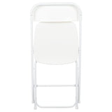 Flash Furniture Hercules Series Plastic Folding Chair - White - 4 Pack 650LB Weight Capacity Comfortable Event Chair-Lightweight Folding Chair Flash Furniture