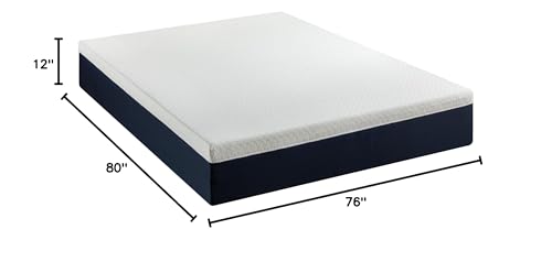 ZINUS 12 Inch King Cooling Comfort Hybrid Mattress [New Version], Fiberglass Free, Medium Firm Feel, Motion Isolation, Certified Safe Foams & Fabric ZINUS