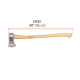 TRUPER HM-3-1/2M 3 1/2 lb Michigan Axe, 34" Hickory Handle Truper