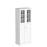 Jehiatek 64” Kitchen Pantry Storage Cabinet, Tall Kitchen Pantry Cabinets with Doors and Shelves, Food Pantry Cabinet Buffet Cupboards for Bedroom Jehiatek