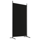 vidaXL Modern 2-Panel Room Divider, Black, 68.9" x 70.9", Durable 100% Polyester Fabric, Foldable Screen, Sunlight Blocker, Space Partition, Easy Assembly vidaXL