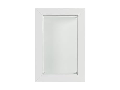 Martin Svensson Home Cordero Glass Top Wood White Side Shelf Storage Chairside End Table Martin Svensson Home