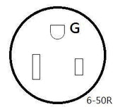 Parkworld Welder Extension Cord NEMA 6-50 Extension Cord, 6-50P to 6-50R STW 8AWG/3C for 40 Amp 250 Volt (75FT) Parkworld