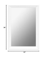 CULER White Wood Wall Mirror for Bathroom,Rectangle Rustic 24 x 36 inch Hanging Vanity Mirrors with Wooden Frame for Living Room,Bedroom,Entryway (24x36 inch, White) CULER