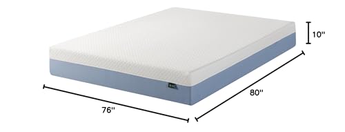 ZINUS 10 Inch Cooling Essential Memory Foam Mattress [New Version], King, Fiberglass Free, Medium Feel, Cooling Airflow Memory Foam, Certified Safe Foams & Fabric, Mattress in A Box ZINUS