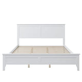 Harper & Bright Designs Classic Queen Size Platform Bed Frame with Headboard in White, Ideal for Kids, Teens, and Adults Harper & Bright Designs