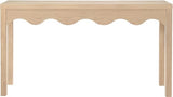 Meridian Furniture 99041Natural-S Fiora Collection Modern | Contemporary Console Table with Rich Natural Finish, Scalloped Aprons, 54" W x 16" D x 30" H, Natural Meridian Furniture