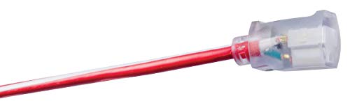 Southwire Heavy Duty Extension Cord, 50Ft, 12 Gauge, 3 Conductor, Outdoor Cord, Lighted End, SJTW, Red/White/Blue, 2548SWUSA1 Southwire