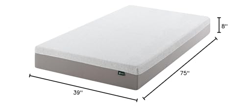 ZINUS 8 Inch Ultima Memory Foam Mattress [New Version], Twin, Fiberglass Free, Medium Firm Feel, Breathable Airflow Memory Foam, Certified Safe Foams & Fabric, Mattress in A Box Zinus