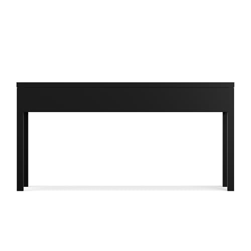 SIMPLIHOME Hollander Console Table - 60 Inch Wide Solid Wood Sofa Table in Black, Contemporary Storage Table for Entryway or Living Room with 3 Drawers and Sleek Metal Hardware SIMPLIHOME