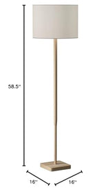 Adesso Home 4093-12 Transitional One Light Floor Lamp from Ellis Collection in Bronze/Dark Finish, Natural Adesso