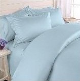 Elegance Linen Wrinkle Resistant - 1200 Series Silky Soft Luxurious 4pc Sheet Set, Deep Pockets Fits Up to 16" - Queen, Aqua Elegance Linen