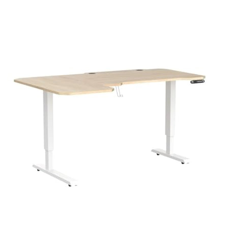 HEONAM Ergonomic Electric Standing Desk 59 Inch, Height Adjustable Sit Stand Desk with Memory Keypad and Large Work Surface HEONAM