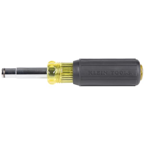 Klein Tools 32500MAG Magnetic Multi-Bit Screwdriver / Nut Driver, 11-in-1 Multi Tool with 8 Bits, 3 Nut Driver Sizes, Cushion Grip Handle - WoodArtSupply