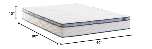 ZINUS 10 Inch Spring Sensation Hybrid Mattress [New Version], Queen, Fiberglass Free, Medium Firmness, Durable Support, Certified Safe Foams & Fabric, Mattress in A Box ZINUS