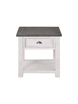 Martin Svensson Home Monterey Solid Wood End Table White with Grey Top Martin Svensson Home
