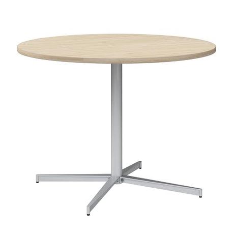 Bush Business Furniture 42-inch Round Conference Table with Metal Base, Circular Meeting Room Desk for 4 Users, Natural Elm Bush Furniture