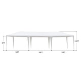 10' x 30' Party Tent,Wedding Tent with 5 Removable Sidewalls, Patio Canopy Tent, Outdoor Patio Gazebo with Spiral Tubes for Party,Wedding,BBQ, Waterproof (White, 10' x 30'-5 Removable Sidewalls) CIPACHO