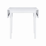 Linon White 30" Square 30" X 48" Fully Extended Torino Drop Leaf Table Linon