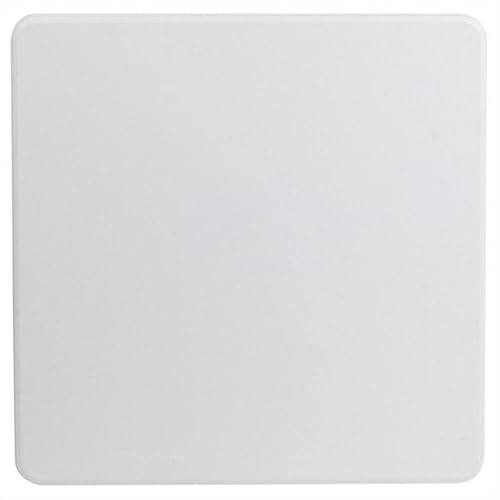 BOWERY HILL Square Granite Folding Table in White BOWERY HILL