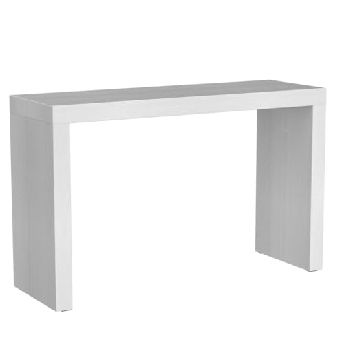 Mobili Fiver Evolution High Bar Table - Ashwood White for 6 People, Modern Kitchen Island - WoodArtSupply