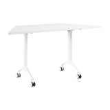 Bush Business Furniture 60-inch Trapezoid Modular Office Conference Table, Synergy Collection, White Bush Furniture