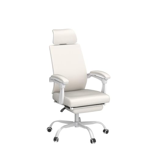 Qulomvs Mesh Ergonomic Office Chair with Footrest Home Office Desk Chair with Headrest and Backrest 90-135 Adjustable Computer Executive Desk Chair with Wheels 360 Swivel Task Chair Qulomvs