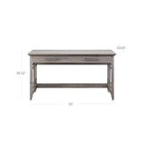 BELLEZE Modern Simple Home Office Computer Laptop Writing Desk Wood Study Table Workstation with Drawers - 55 Inch - Norrell (Gray Wash) BELLEZE