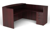 Offices to Go SL7130RDS L Shaped Reception Desk with Drawers American Dark Cherry Offices To Go