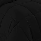 Sweet Home Collection Down Alternative Comforter All Season Warmth Luxurious Plush Loft Microfiber Fill Duvet Insert Bedding, Queen, Black Sweet Home Collection