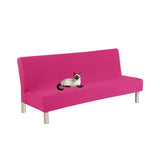 Cornasee Stretch Futon Cover Slipcover Full Size,Fully Folding Armless Sofa Bed & Couch Protector,Machine Washable (Pink) Cornasee