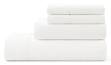 UGG Hedi King Sheet Set 4-Piece Luxury Cooling Sheets Deep Pockets Premium Bedding with 2 Pillow Shams Hypoallergenic Machine Washable Soft Lightweight Bed Set for Bedroom, King, White UGG