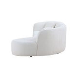 Luxury Modern Style Cloud Curved Sofa with Right Hand Facing Chaise Lounge, Oversized Boucle Couch 2-Piece Set for Living Room, Apartment, Cream Sectional Eafurn