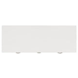 SAFAVIEH Home Collection – Cindy White Console Table with Three Drawers, French Farmhouse Storage Console, Tapered Leg Design (AMH6568C) SAFAVIEH