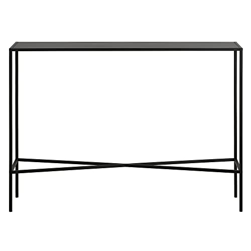Henn&Hart 42" Metal Rectangular Console Table Entryway Table, Sofa Table for Entryway, Living Room, Couch, Hallway, or Office, Black Henn&Hart