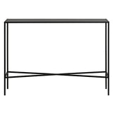 Henn&Hart 42" Metal Rectangular Console Table Entryway Table, Sofa Table for Entryway, Living Room, Couch, Hallway, or Office, Black Henn&Hart