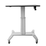 StarTech.com Mobile Standing Desk - Portable Sit Stand Ergonomic Height Adjustable Cart on Wheels - Rolling Computer/Laptop Workstation Table with Locking One-Touch Lift for Teacher/Student (STSCART) StarTech.com