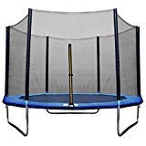 ULTRRAPOWER Sports Trampoline Net Replacement 12 FT Trampoline Enclosure Safety Net for Round Frame 12FT with 8 Straight Poles Sleeve 2 Way Zippers Protection Buckles Enhanced Hook ULTRAPOWER SPORTS