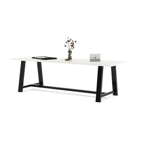 Pemberly Row 3.5 x 9 FT Conference Table in White - Standard Height Pemberly Row