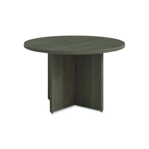 Alera Seville Round Conference Table, Round, 48" Diameter, Walnut Alera