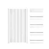 BARNER HOME 36in x 84in Sliding Barn Door, Shelf Style, Made of Primed MDF, Sliding Door with 6.6 ft Hardware Kit BARNER HOME