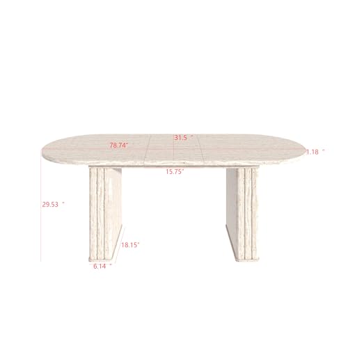 Kootlena Extendable Wood Dining Table, Large 62.99"/70.87" Oval Kitchen Dining Room Table, Expandable Farmhouse Dining Table Conference Table for Living Dining Room Home Office Kootlena