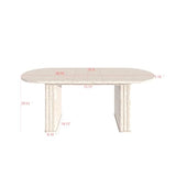Kootlena Extendable Wood Dining Table, Large 62.99"/70.87" Oval Kitchen Dining Room Table, Expandable Farmhouse Dining Table Conference Table for Living Dining Room Home Office Kootlena