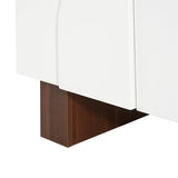 Christopher Knight Home Kyala Modern Sideboard Buffet Cabinet with Adjustable Shelves, Wooden Living Room TV Stand with Storage, Multifunctional Storage Cabinet, Entryway Console Table, White Christopher Knight Home
