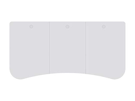 Monoprice Pre-Drilled 3-Piece Sit-Stand Desk Table Top 63 Inches Wide - White |Custom Sized for Motorized and Manual Crank Height Adjustable Desk Monoprice